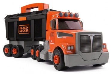 Transporta rotaļlietu komplekts Smoby Black&Decker Bricolo Truck 360175, melna/oranža