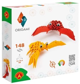 Papīra figūru izgatavošanas komplekts Alexander 3D Origami Crabs 23442, sarkana/dzeltena