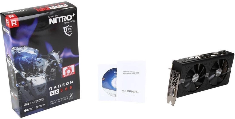 Videokarte Sapphire Radeon RX 580 Nitro+ 11265-31-20G, 4 GB, GDDR5