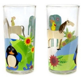Banquet Animals on Globe Glass Set 2pcs 220ml