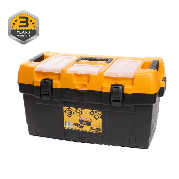 Tööriistakast Forte Tools PT-22, 56.4 cm x 31 cm x 31 cm, must/kollane