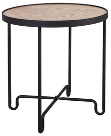 Kohvilaud Home4you Elton Black/Oak, 450x450x500 mm