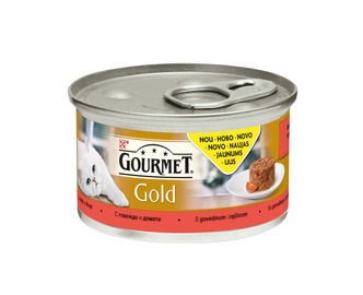 Purina Gourmet Gold Savoury Cake with Beef and Tomatoes 85g