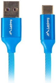 Lanberg Premium USB To USB Type-C Blue 1m