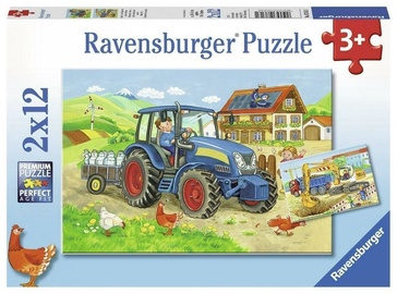 Puzle Ravensburger Hard at Work 07616, 2x12 gab.