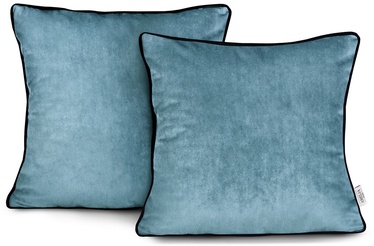 Dekoratīvs spilvena pārvalks AmeliaHome Velvet, gaiši zila, 450 mm x 450 mm, 2 gab.