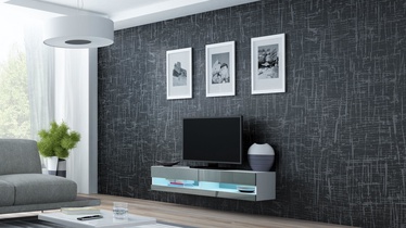 TV-laud Cama Meble Vigo New 140, valge/hall, 140 cm x 30 cm x 140 cm