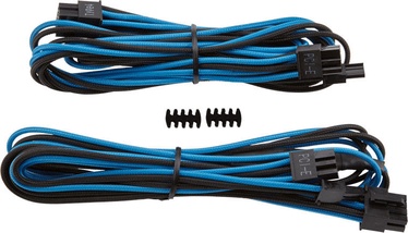 Corsair Premium Individually Sleeved PCIe Cables with Single Connector Type 4 (Gen 3) Blue/Black