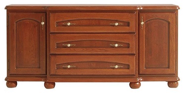 Black Red White Bawaria Chest Of Drawers 49.5x184.5x87cm Brown