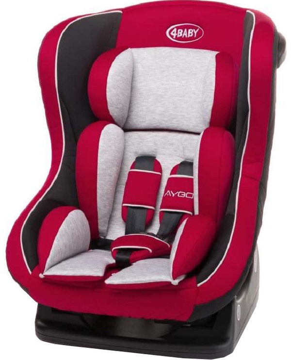 Automobilinė kėdutė 4Baby Aygo, raudona/pilka, 0 - 18 kg