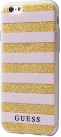 Guess Stripes 3D Effect Back Case For Apple iPhone 6/6s Transparent/Light Pink