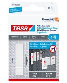 Kahepoolsed kleepsud Tesa Powerstrips, 6 tk, valge