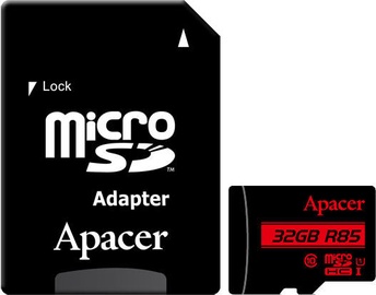 Atmiņas karte Apacer 32GB microSDHC UHS-I U1 Class 10 + SD Adapter