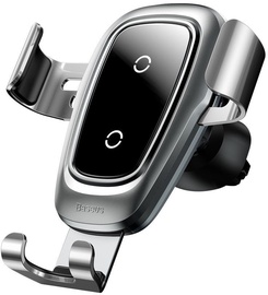 Telefono laikiklis Baseus Metal Gravity Wireless Charger Silver