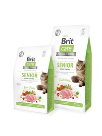 Сухой корм для кошек Brit Care Senior, курица, 7 кг