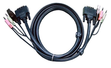 Aten Cable DVI-D / USB / 2x Audio Black 1.8m