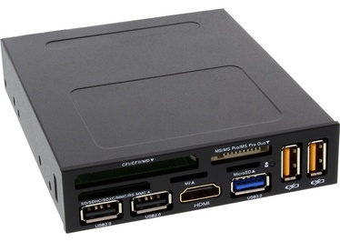 InLine® Card Reader Front Panel 3.5" Bay+HDMI+USB 3.0/2.0