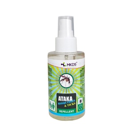 Repelentas Mkds erkėms, uodams atbaidyti Ataka Mosquitoes & Ticks 3005826, 100 ml