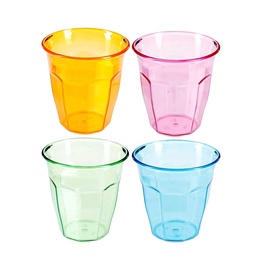 Пластиковый стакан 120211, 280 мл, пластик, 12 шт., многоцветный