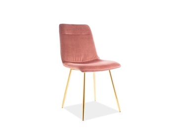 Signal Meble Eros Velvet Chair Antique Rose/Gold