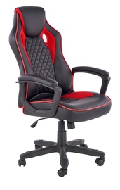Biroja krēsls Halmar, melna/sarkana