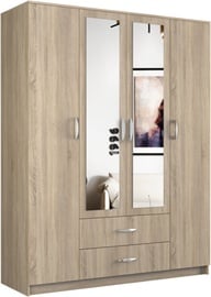 Riidekapp Romana, tamm, 160 cm x 52 cm x 205 cm