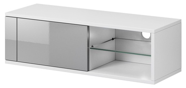 TV galds Vivaldi Meble Best, balta/pelēka, 1000x358x305 mm