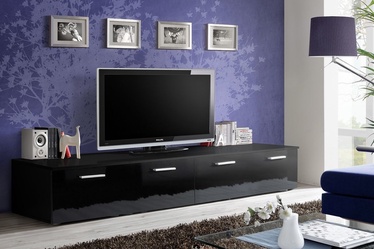 TV galds ASM Duo, melna, 2000x450x350 mm