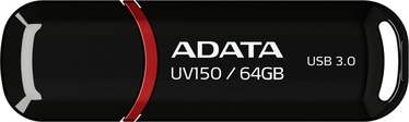 USB zibatmiņa Adata UV150, melna/sarkana, 64 GB