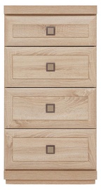 Black Red White Oregon Chest Of Drawers KOM4S Sonoma Oak