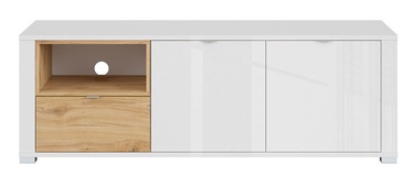 TV-laud Black Red White Modesto Oak/White, 1475x500x505 mm
