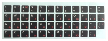 HQ Keyboard Stickers ENG/RUS White/Red/Black