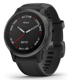 Garmin Fenix 6S Sapphire Carbon Grey with Black Band with Maps Music