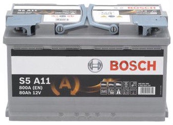 Akumulators Bosch AGM S5 A11, 12 V, 80 Ah, 800 A