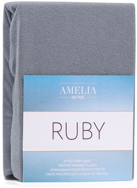 Voodilina AmeliaHome Ruby, hall, 240x200 cm, kummiga