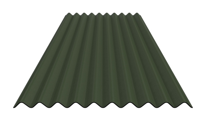 Гофрированный битумный лист Gutta PRAL, зеленый, 200 см x 95 см x 0.21 см