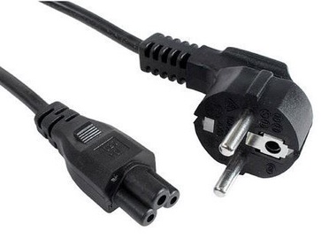 Akyga Power Cable IEC C5 / Schuko 1.5m Black
