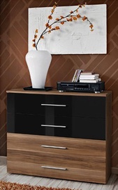 ASM Go Chest Of Drawers Plum/Black Gloss