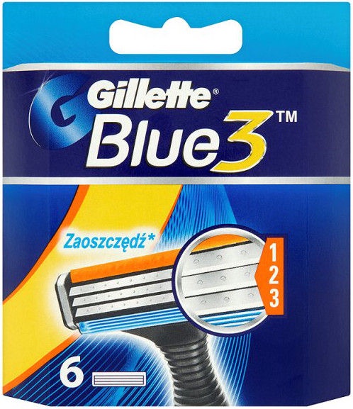 Ašmenys Gillette Blue3, 6 vnt.