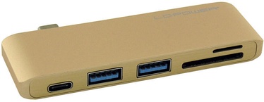 LC-Power USB HUB LC-HUB-C-MULTI-2 Gold