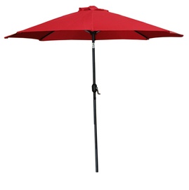 Pludmales lietussargs Besk, 270 cm, sarkana