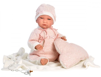 Llorens Doll Newborn Crying Lala In Pink Romper 42cm 74056