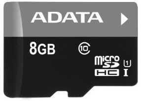 Adata 8GB Micro SDHC UHS-I U1 Class 10 + Adapter