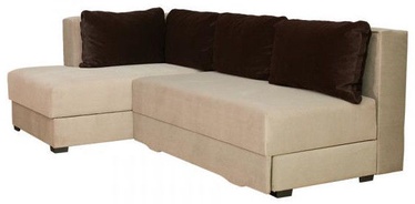 Bodzio Corner Sofa Judyta Left Beige/Dark Brown