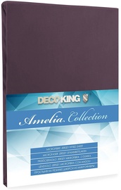 Palags DecoKing Amelia Chocolate, 180x200 cm, ar gumiju