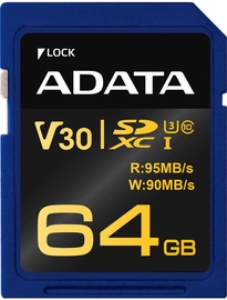 Adata Premier Pro SDXC 64GB UHS-I U3 Class 10 ASDX64GUI3V30G-R