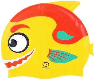 Peldcepure SMJ Fish F02, balta/melna/dzeltena/zaļa/oranža