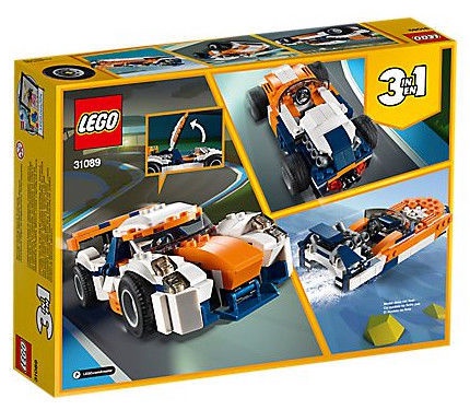 Konstruktor LEGO® Creator Päikeseloojangu-võidusõiduauto 31089, 221 tk