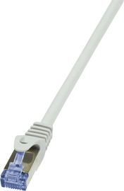 LogiLink Patch Cable Cat.6A from Cat.7 600 MHz S/FTP PIMF PrimeLine 20m Grey