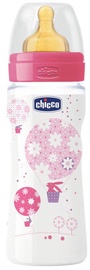 Chicco Baby Bottle With Latex & Fast Flow Teat Pink 330ml